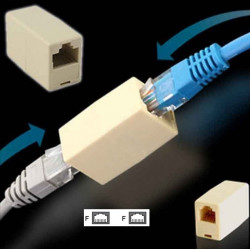 Acoplador de cable modular con conexiones rj45. hq - 1