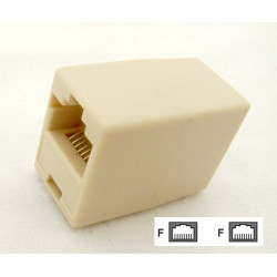 Acoplador de cable modular con conexiones rj45. hq - 7