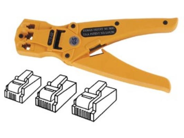 Crimpzange fur modulare stecker 4p4c 6p4c 8p6c (rj11 rj12 rj45) velleman - 1
