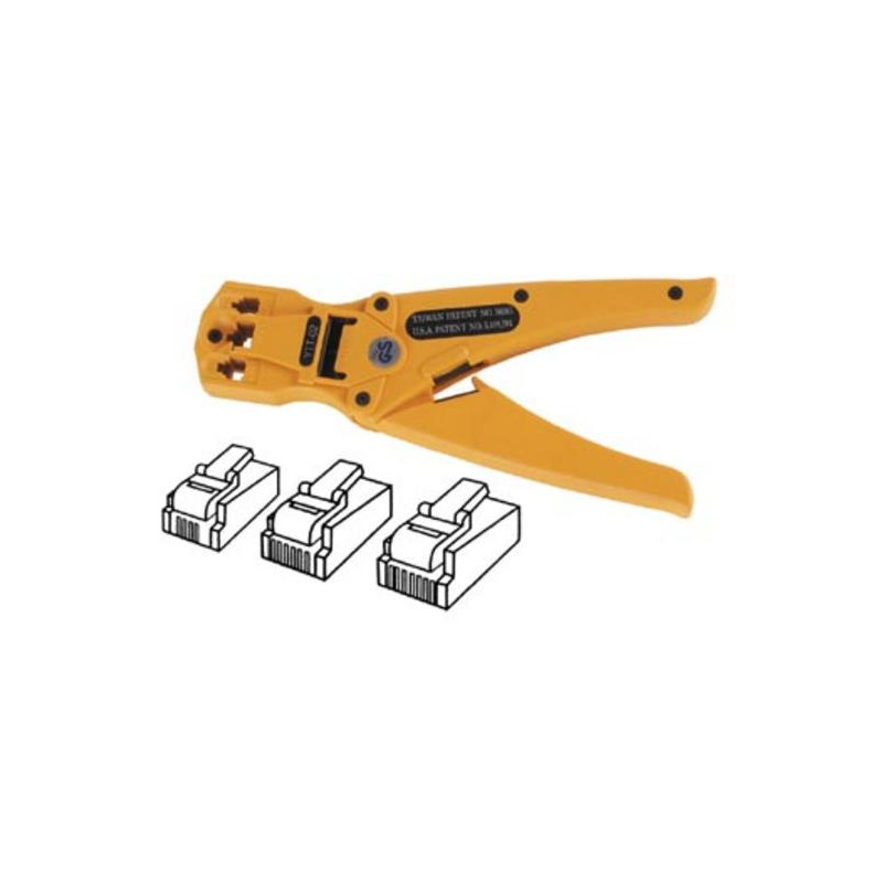 Alicates para crimpar conectores modulares 4p4c, 6p4c, 8p6c (rj11, rj12,  rj45)