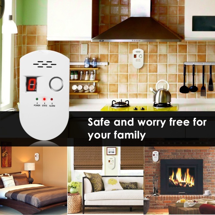 Detector de gas combustible con alarma 220v gpl, gaz natural y gaz konig - 4