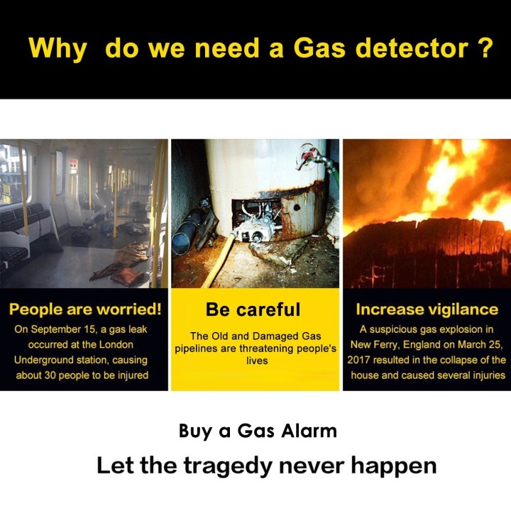 Detector de gas combustible con alarma 220v gpl, gaz natural y gaz konig - 5