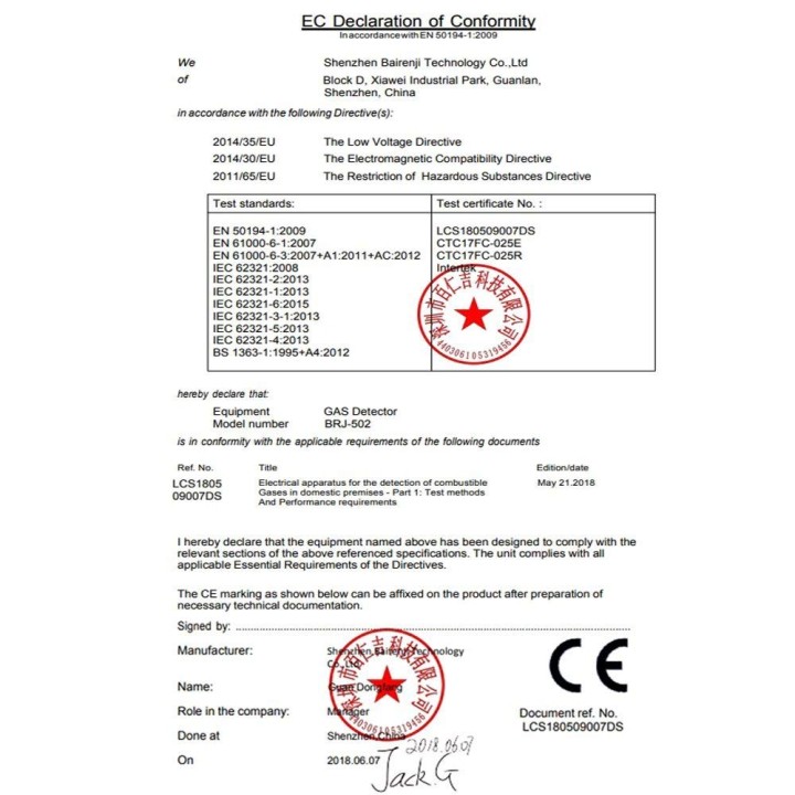 Detector de gas combustible con alarma 220v gpl, gaz natural y gaz konig - 7