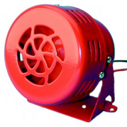 Sirena a turbina rossa 12vcc 0,7a 500m 110db ms12 sistema allarme sonoro elettromeccanico legrand - 2