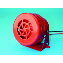 Sirena a turbina rossa 12vcc 0,7a 500m 110db ms12 sistema allarme sonoro elettromeccanico legrand - 3