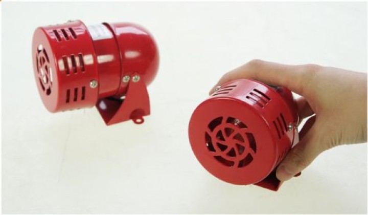 Sirena a turbina rossa 12vcc 0,7a 500m 110db ms12 sistema allarme sonoro elettromeccanico legrand - 4