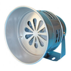 Sirena a turbina grigia 12vcc 3,5a 1000m 115db syf 1 sistema allarme sonoro elettromeccanico jr international - 1