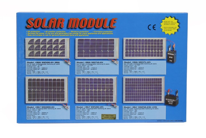 Pannello solare 12v 500ma sm500 ricarica solare batterie ricarica ecologica economica solare jr international - 2
