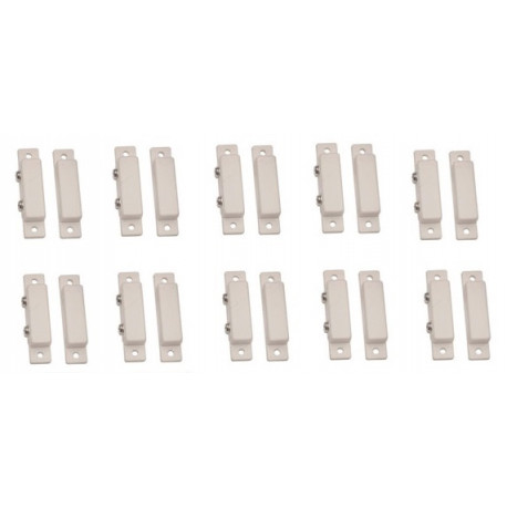10x detector surface mounting nc magnetic contact, white alarm detector alarm sensor switches magnetic door sensors white magnet