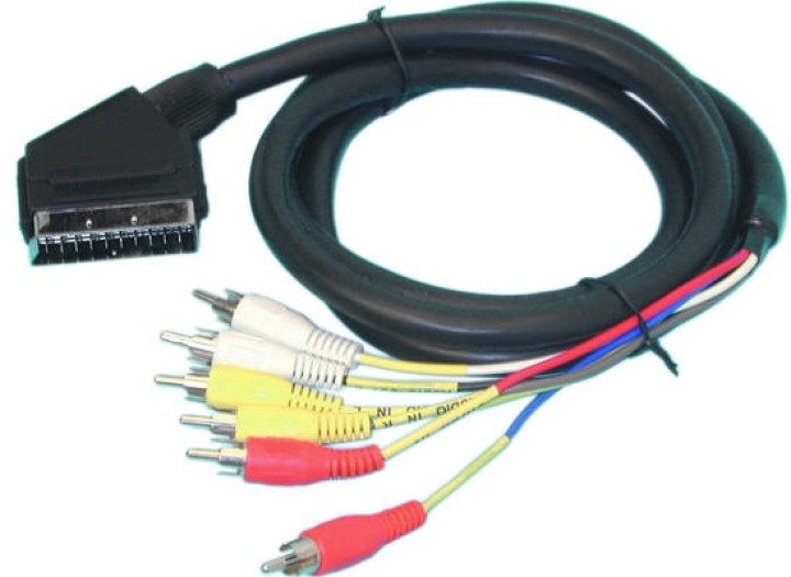 Scart schnur fur 1428 tv400 6xrca 1.5m zubehor fur fernsehen scart schnur scart schnur scart schnur velleman - 1