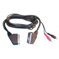 Cordone scart 1,5m 2 rca cordone connessione video registratore audio amplificatore hi fi connessioni video audio velleman - 1