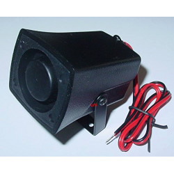 Minisirena elettronica stagna grigia 110db 12vcc 150ma 6v 7v 8v 9v 10v 11v 12v ms102 sv ps1 sistema allarme sonoro jr internatio