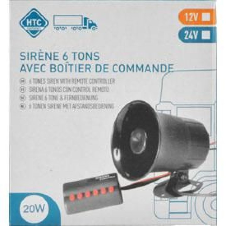 Sirena electrónica 12v 25w 110db policía americana usa fbi 6 sonidos barco bombero camión ambulancia adnauto - 3