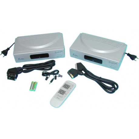 Picture transmitter stereo one tv to another tv without cable with remote control included aerial
