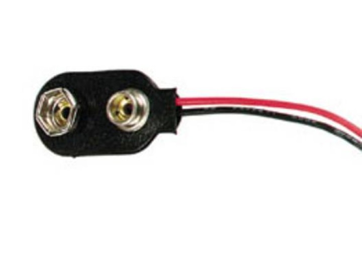 Butt contact for 1 x 9v cell ('i' type) 6f22 butt contact for batteries velleman - 1