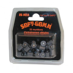 Cartucho municiones soft gomm 8.8 x10 caja de 25 entranamiento titos ocio municiones arma soft gomm cartuchos municiones