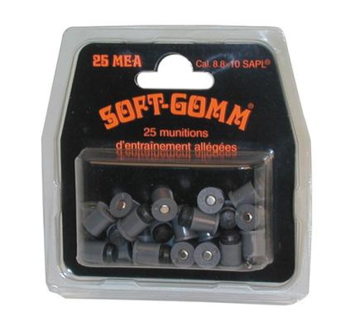 Cartucho municiones soft gomm 8.8 x10 caja de 25 entranamiento titos ocio municiones arma soft gomm cartuchos municiones jr inte