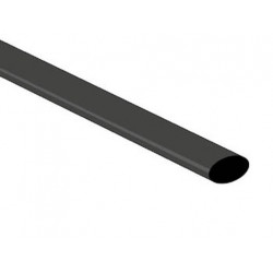 Tubo termoretráctil 6.4mm negro 1m tubo termoretractil velleman - 1
