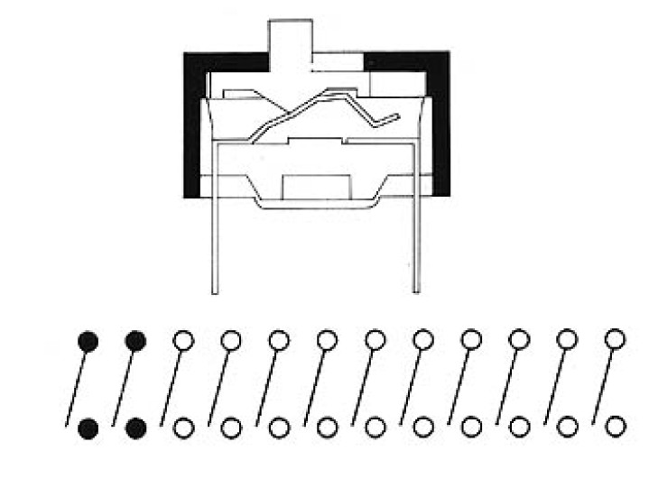 Dip switch posiziona 6 sostituzione sus61 ds 6 velleman velleman - 1