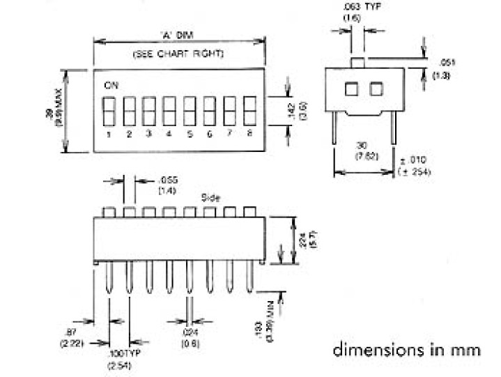 Dip switch posiziona 6 sostituzione sus61 ds 6 velleman velleman - 2