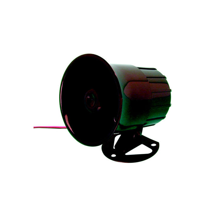 Sirena electronica alarma 114db 12vcc 15w 6v 7v 8v 9v 10v 11v 12v color negro policia americana us es 626 jr  international - 1