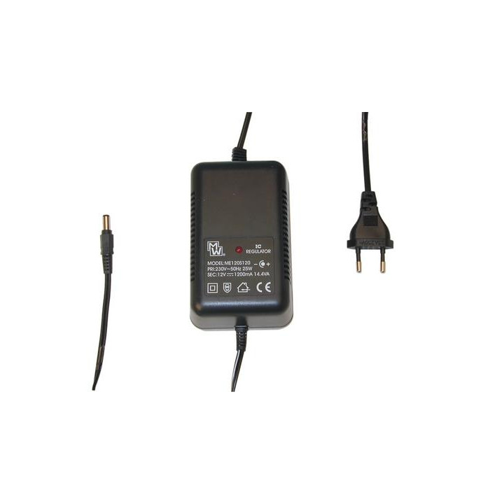 Alimentatore elettrica stabilizzata 220vca 12vcc 1200ma 1.5v 3v 4.5v 6v 7.5v 9v 12vcc alim stabiizzata jr international - 1