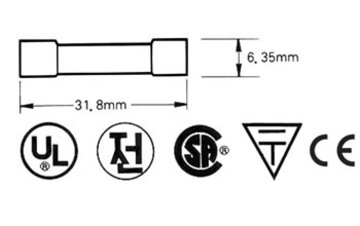 Fuse 6 x 30mm rapid 10a (10 pieces box) 6ff10n electric alarm electronic security velleman - 1