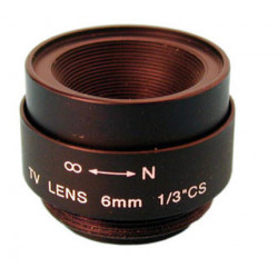 Obiettivo telecamera 6mm senza diaframma obiettivi telecamere obiettivi telecamere jr international - 1