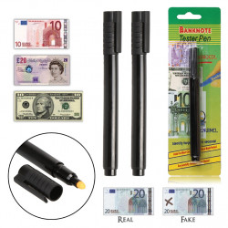 Fieltro detector lápiz detector de billetes falsos de detección de usd 14 euro moneda jr international - 9
