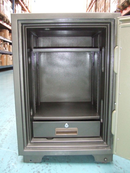 Cassaforte ignifuga a codice + chiave 159 kg 490x820x450mm armadio metallo ignifugo custodia valori preziosi sentry - 1