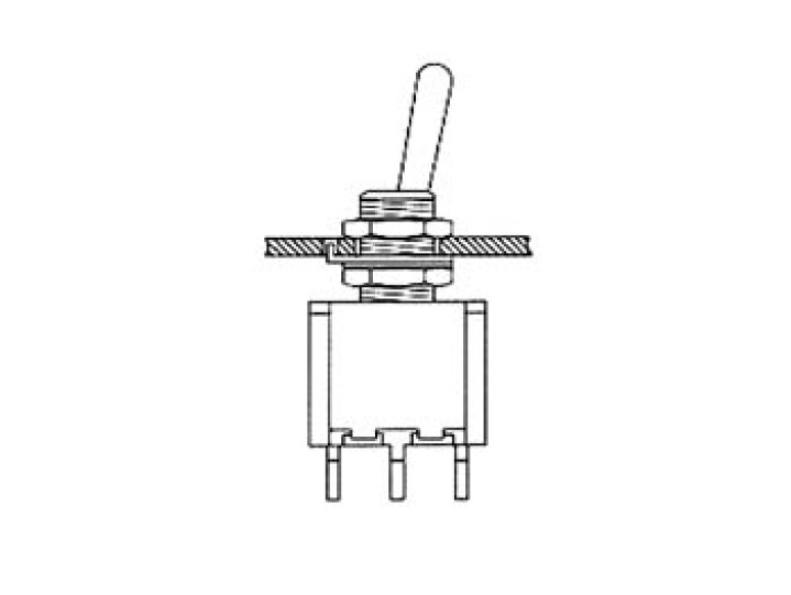 Interruptor invertido vertical dpdt on (on) interruptor interruptores con palanca interruptor velleman - 3
