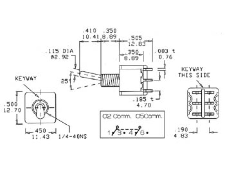 Kippschalter vertikal dpdt ein ein velleman - 4