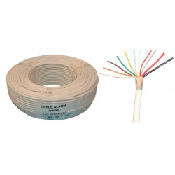 Sheathed flexible cable specially for alarm, 8x0.22 + 2x0.5 ø5.5mm, white, 100m phone cable fire alarm cable signal cable sheath