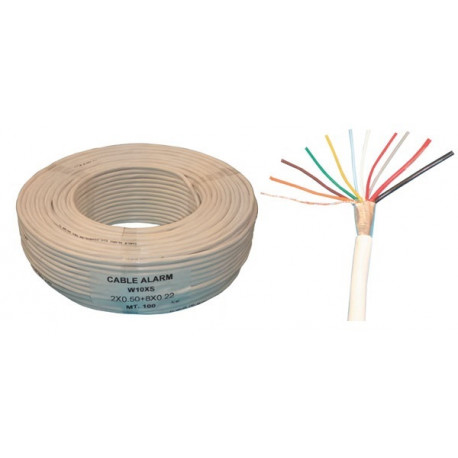 Flexibles kabel fur alarm 8x0.22+2x0.5 weiß ø5.5mm 100m flexible kabel  flexibles kabel flexibles kabel - Eclats Antivols