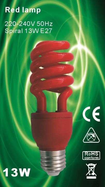 Spirale lampada fluorescente compatta red e27 220v 13w  75w lampadina fluorescente illuminazione 230v 240v veka - 2