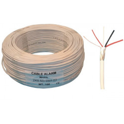 Sheathed flexible cable specially for alarm, 2x0.22 + 2x0.5 ø4mm, white, 100m phone cable fire alarm cable signal cable sheathed