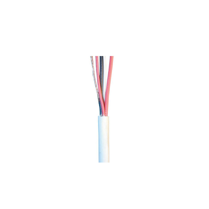Cavo blindato bianco 2x0,22+2x0,5 ø4mm (a metraggio) accessori elettricità jr international - 1