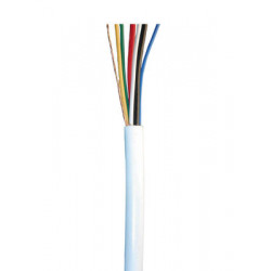 Cable flexible 4x0,22 + 2x0,5 blindado blanco (1 metros) para central de alarma sistema seguridad alarma conexiones jr internati