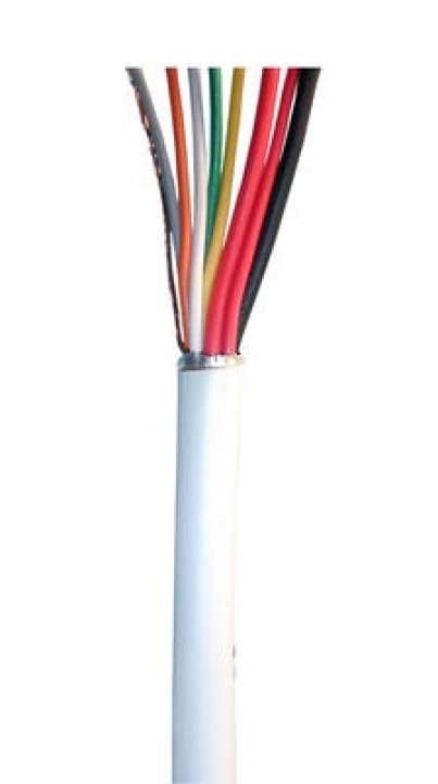 Sheathed flexible cable specially for alarm, 6x0.22 + 2x0.5 ø5mm, white, 100m phone cable fire alarm cable signal cable sheathed
