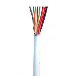 Cable flexible 6x0,22+2x0,5 blindado blanco ø5mm (1m) para central alarma electronica seguridad alarmas cables flexibles jr inte