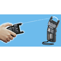 Weapon electric defensive weapon 200 000v electric shock stun gun + pepper gas self defence spray flying tasers anti assault sho