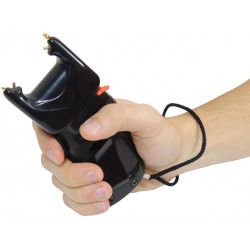 Weapon electric defensive weapon 200 000v electric shock stun gun + pepper gas self defence spray flying tasers anti assault sho