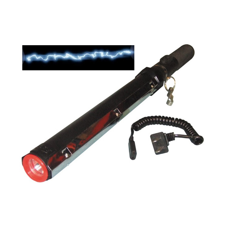 Porra electrica arma de defensa electrica 300 000v ø36x464x52mm auto defensa anti agresion defensa personal jr international - 1