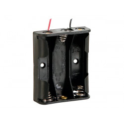 Battery holder for 3 x aa cells with leads velleman - 3