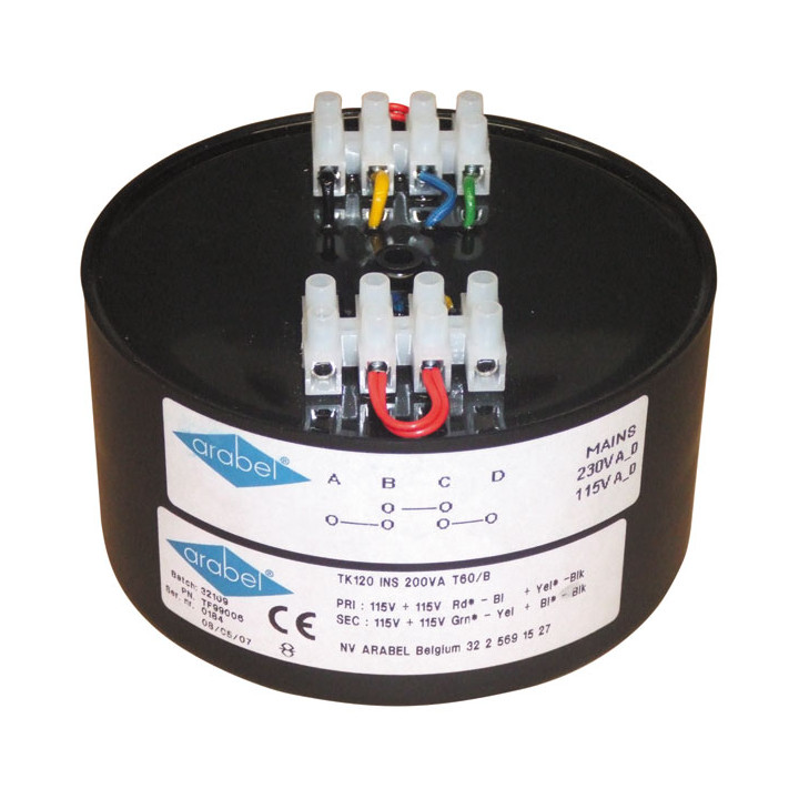 Transformador torico aislamiento 400va 2x115v introducida 2x115v salida cen - 1