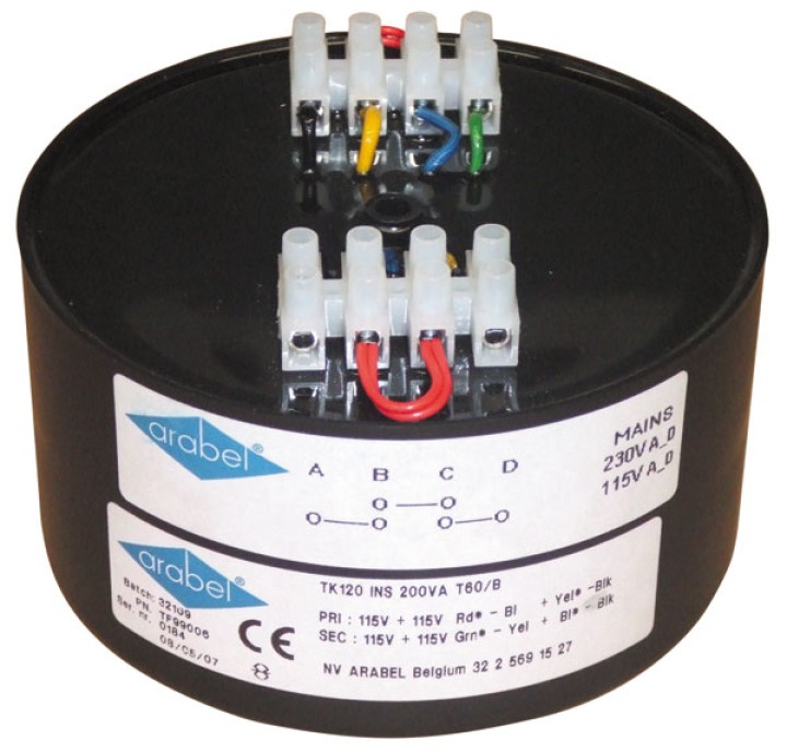 Transformador torico aislamiento 400va 2x115v introducida 2x115v salida cen - 1