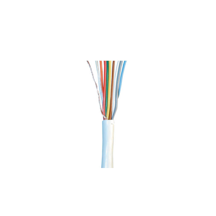 Cable flexible 8 x 0,22 blindado blanco ø4.5mm (1m) alarma telefonia electricidad domotica detecciones seguridad cable jr intern