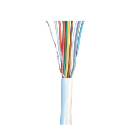 Cable flexible 8 x 0,22 blindado blanco ø4.5mm (1m) alarma telefonia electricidad domotica detecciones seguridad cable jr intern