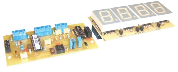 Tarjeta electronica+marcador 4 digits 25 mm con pic 16fxxx 9v cchasta 24vcc cdp4c jr international - 1