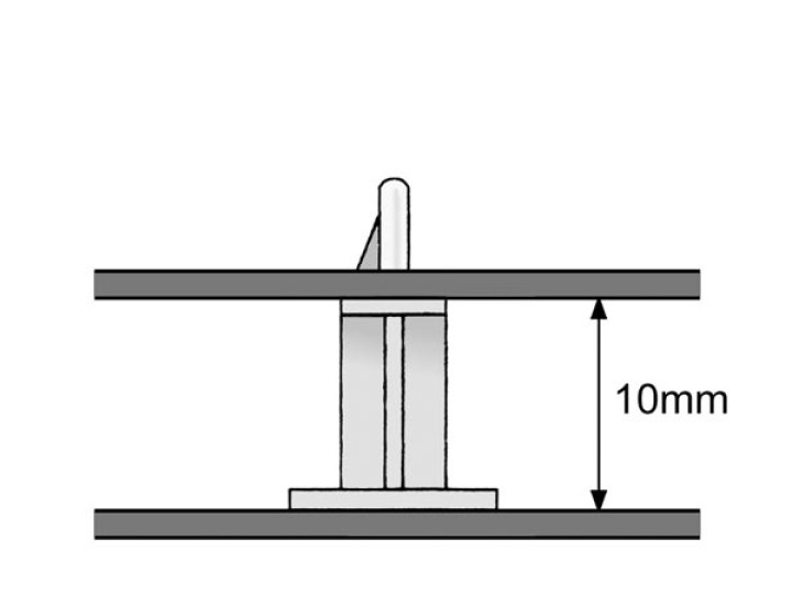 Fissaggio con supporto per circuito stampato (4 pezzi) 10mm altezza 3mm apertura mmb100 velleman velleman - 1